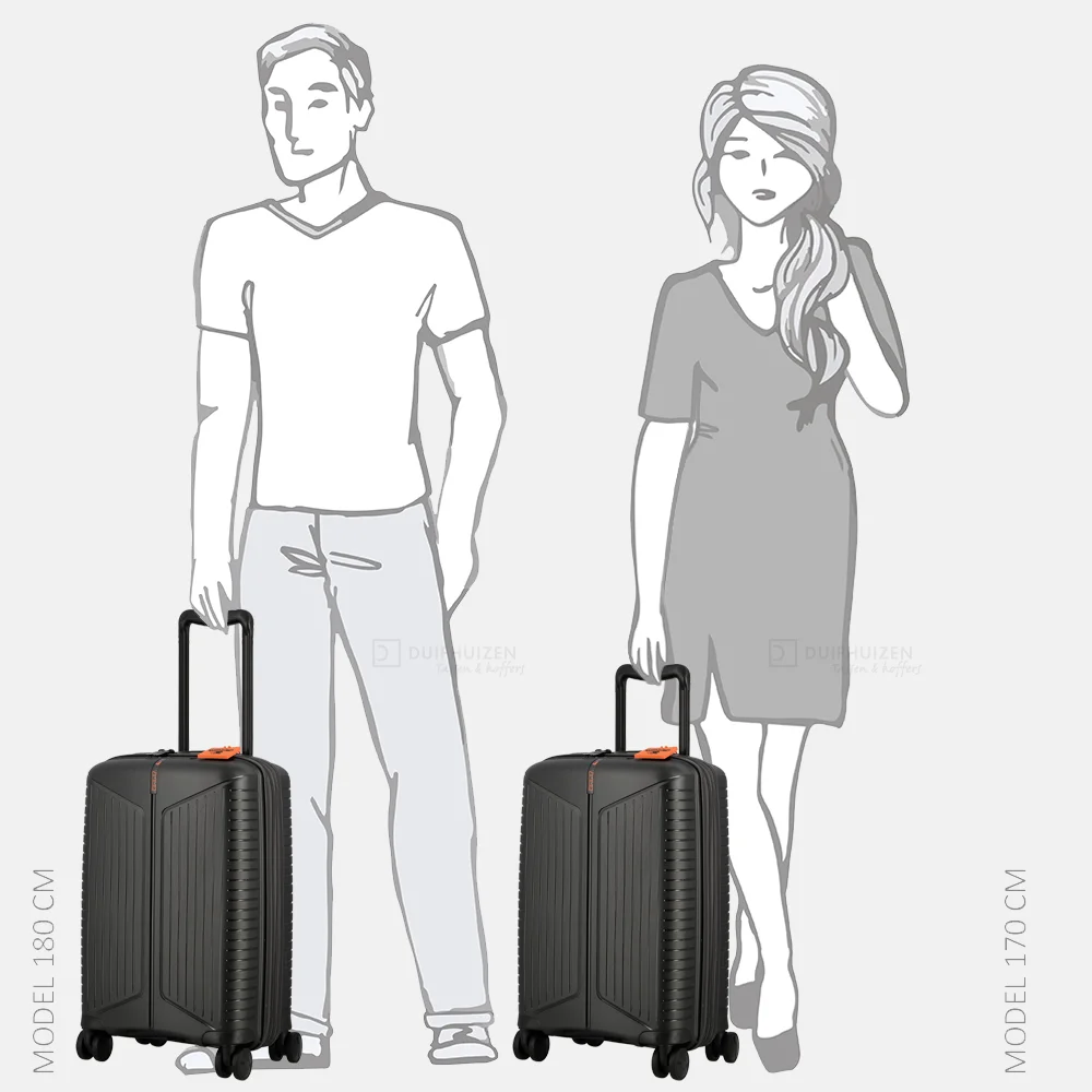 Jump Evae handbagage koffer 55 cm expendable anthracite | 021030-Zwart